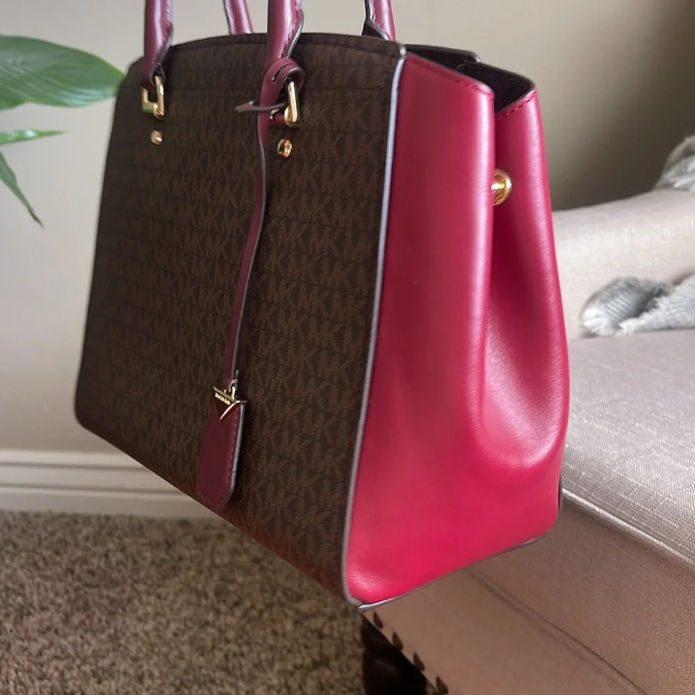 Michael Kors monogram satchel bag